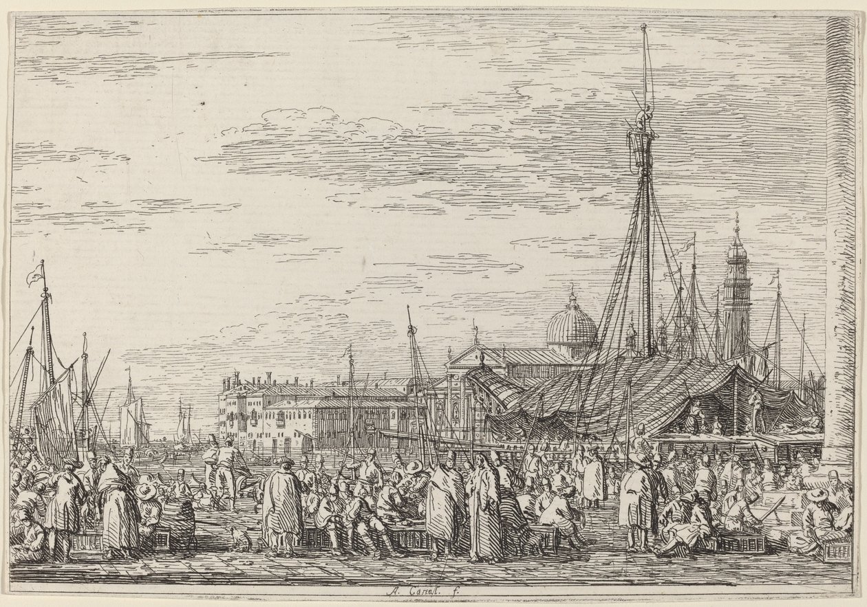 Il mercato sul Molo, c. 1735-1746 da Canaletto