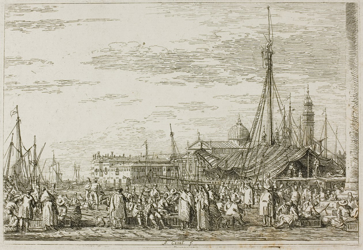 Il mercato sul Molo, da Vedute da Canaletto