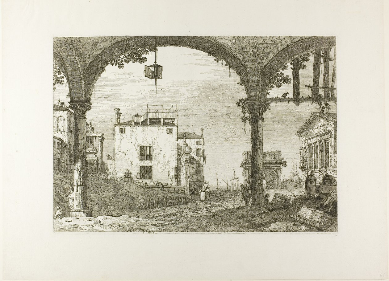 Il portico con la lanterna, da Vedute da Canaletto