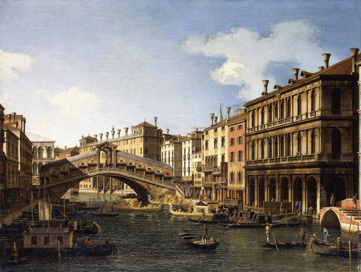 Il Ponte di Rialto, Venezia, dal Sud con l