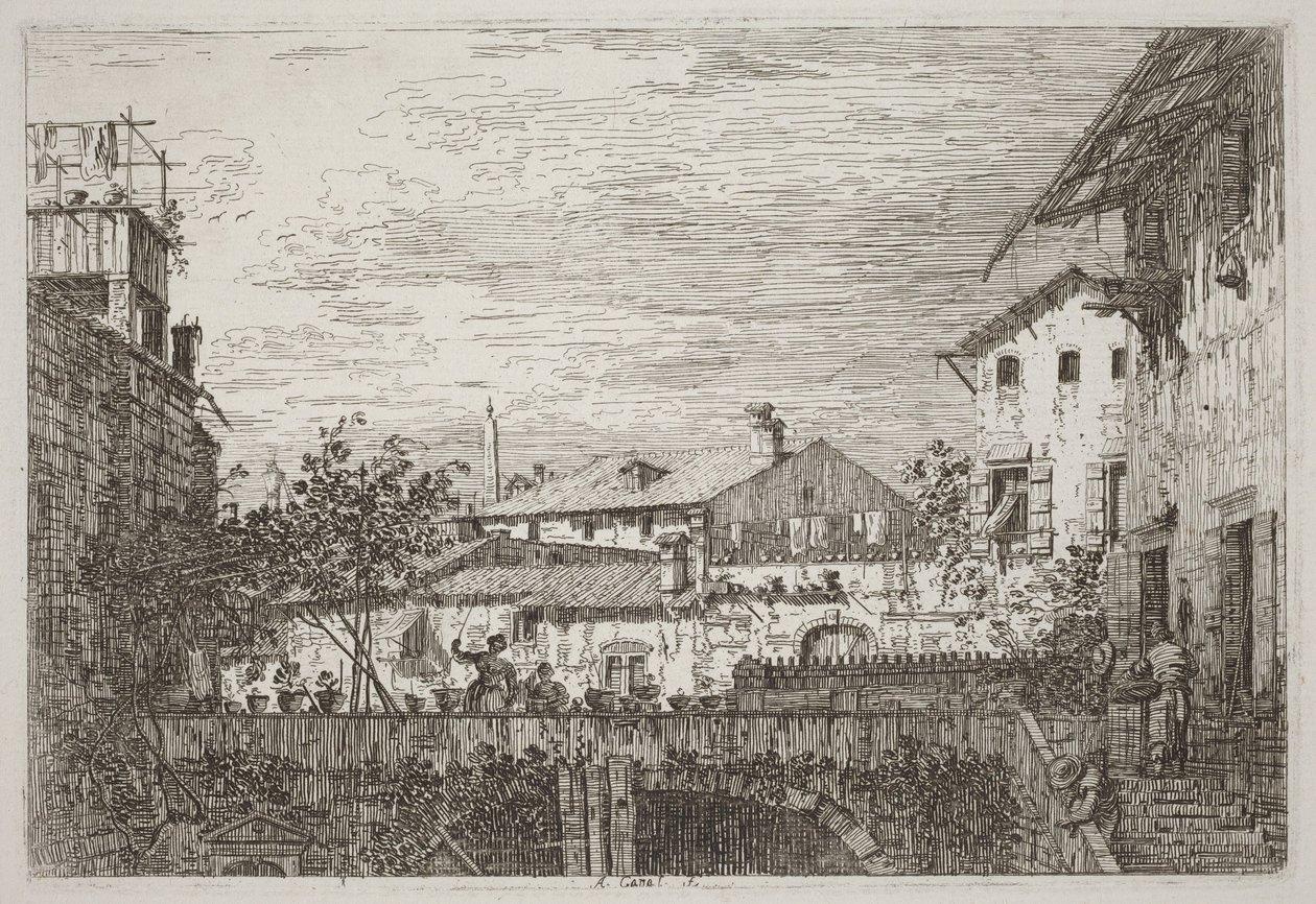 La terrazza [in basso a destra] da Canaletto