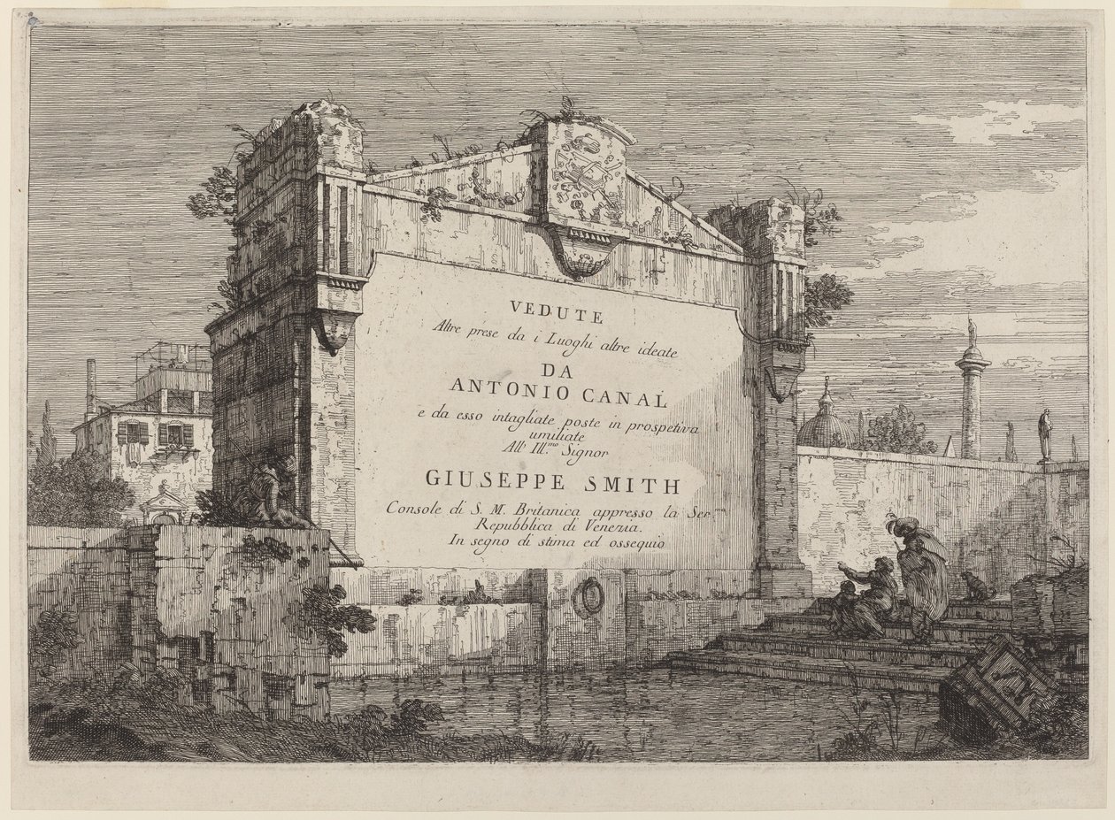Tavola del titolo, c. 1735-1746 da Canaletto