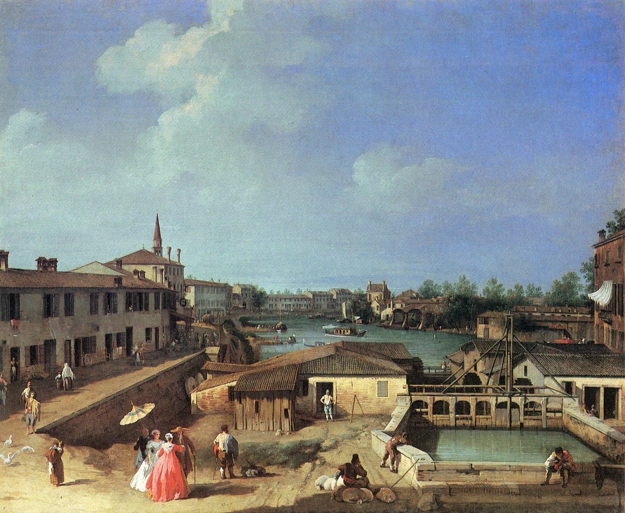 Vista dei Mulini di Dolo sul Brenta da Canaletto