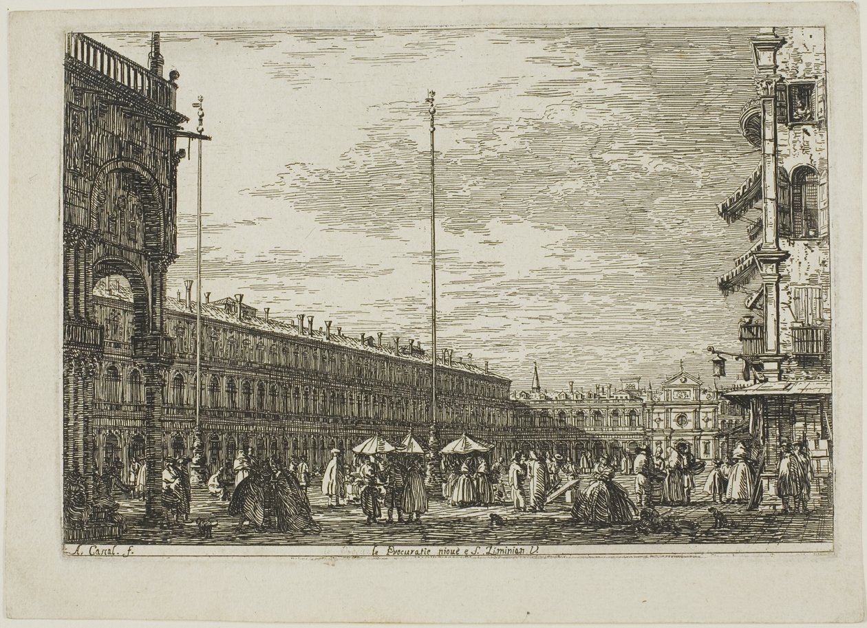 Le Procuratie Nuove e S. Ziminian V., da Vedute da Canaletto