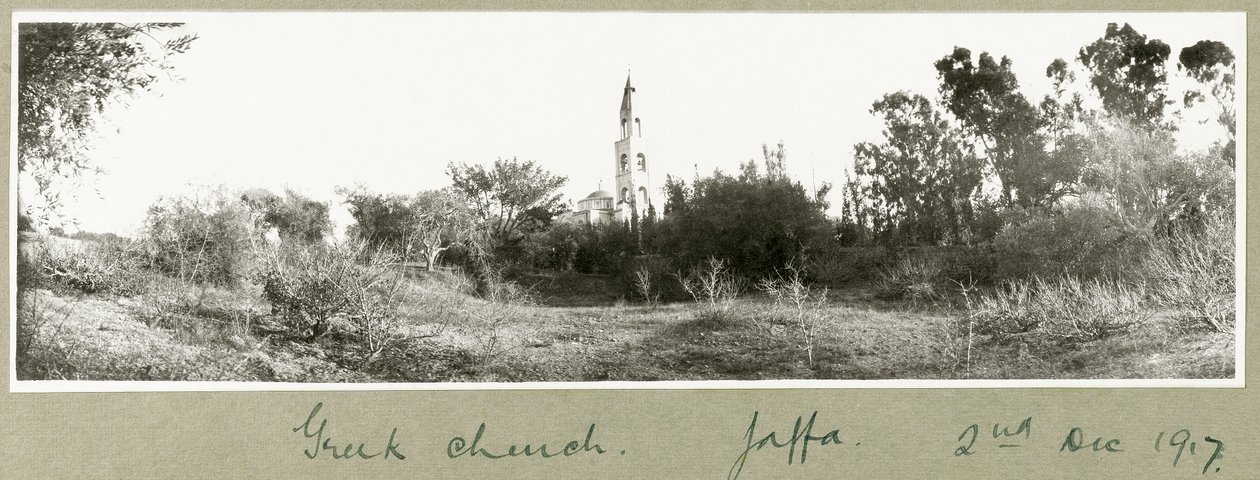 Chiesa greca, Giaffa, 2 dicembre 1917 da Capt. Arthur Rhodes