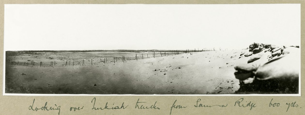 Guardando oltre le trincee turche da Samson Ridge, settembre 1917 da Capt. Arthur Rhodes