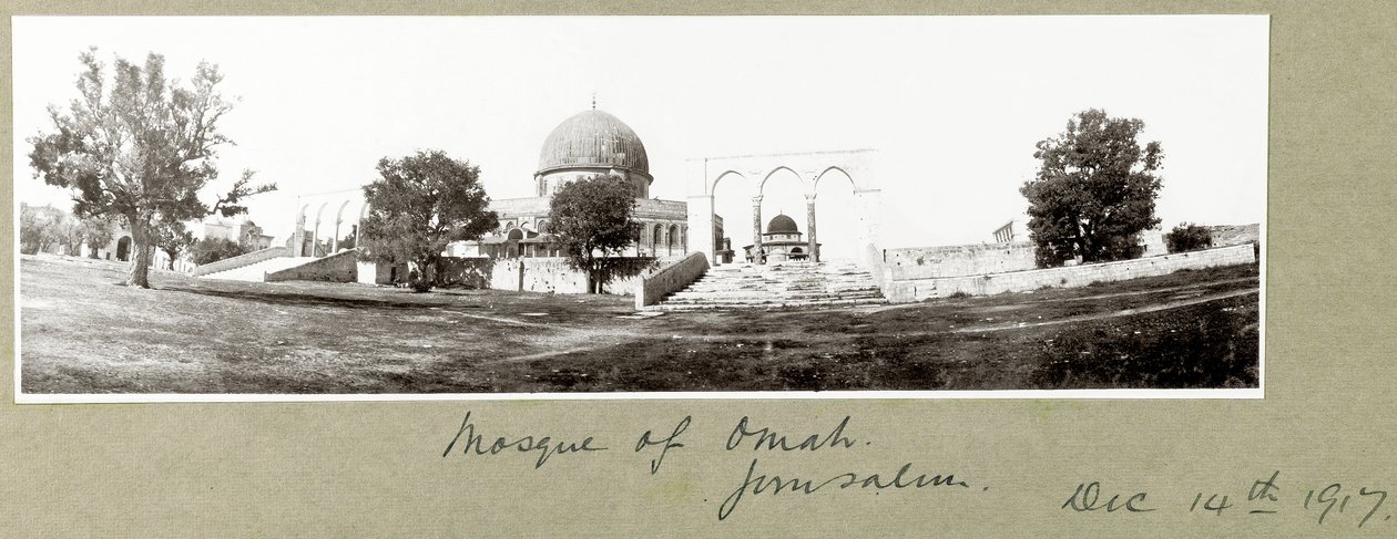 Moschea di Omar, Gerusalemme, 14 dicembre 1917 da Capt. Arthur Rhodes