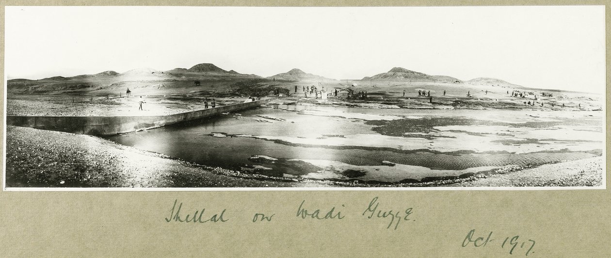 Shellal sul Wadi Guzzeh, Ottobre 1917 da Capt. Arthur Rhodes