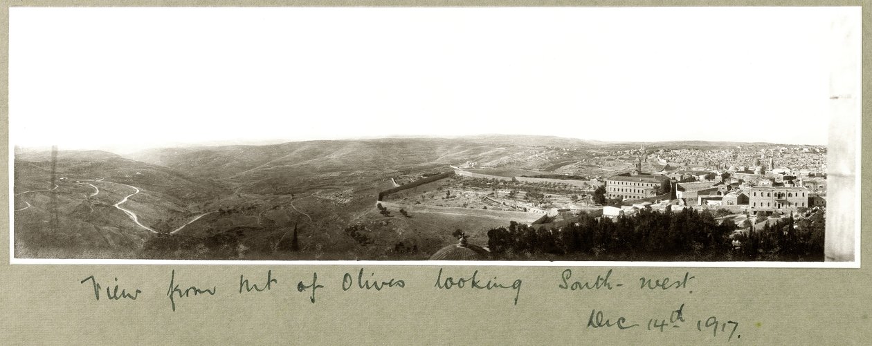 Vista dal Monte degli Ulivi verso sud-ovest, 14 dicembre 1917 da Capt. Arthur Rhodes