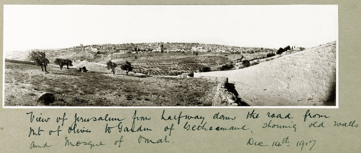 Veduta di Gerusalemme, 14 dicembre 1917 da Capt. Arthur Rhodes