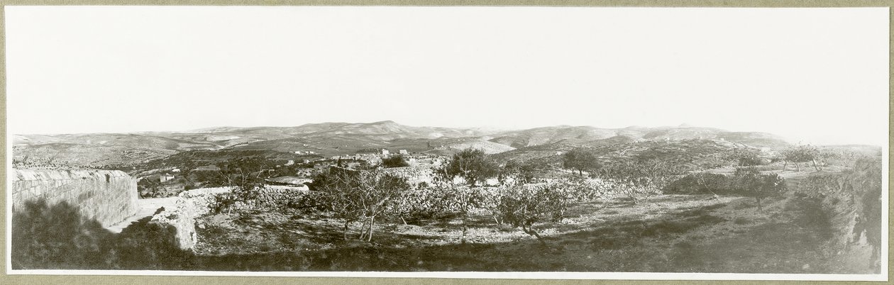 Betlemme: vista a sud con Herodium in lontananza, 1917 da Capt. Arthur Rhodes