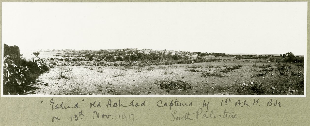 Esdud, vecchia Ashdod, catturata dalla 1ª Brigata A.L.H. il 13 novembre 1917 da Capt. Arthur Rhodes