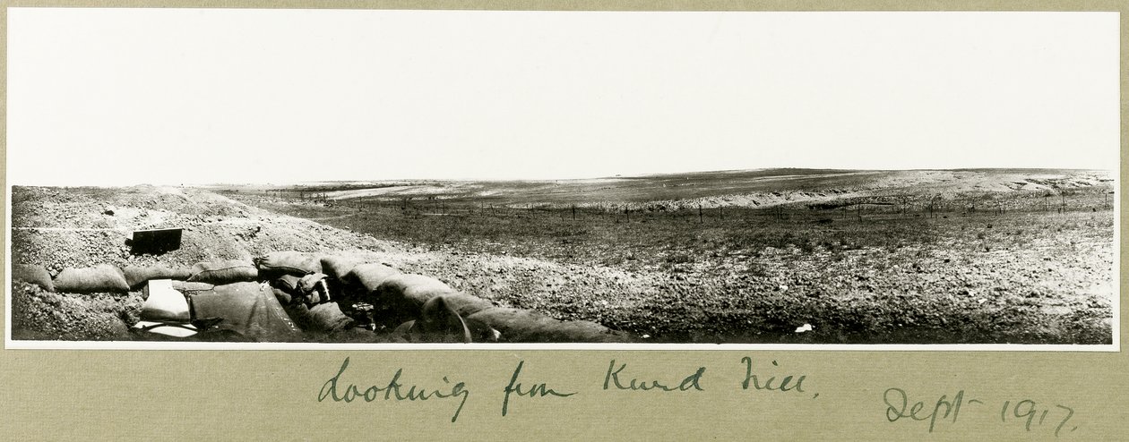 Vista da Kurd Hill, settembre 1917 da Capt. Arthur Rhodes