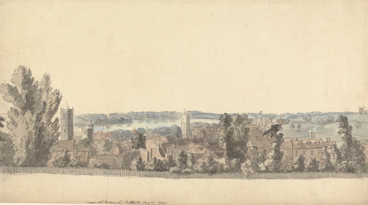 Vista di Ipswich, Suffolk da Capt. Francis Grose