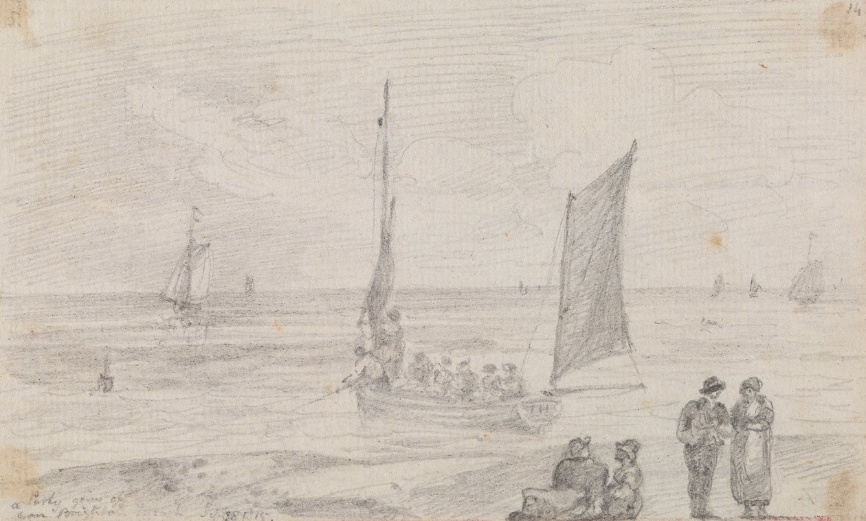 Una festa vicino alla spiaggia di Brighton, 18 settembre 1815 da Capt. Thomas Hastings