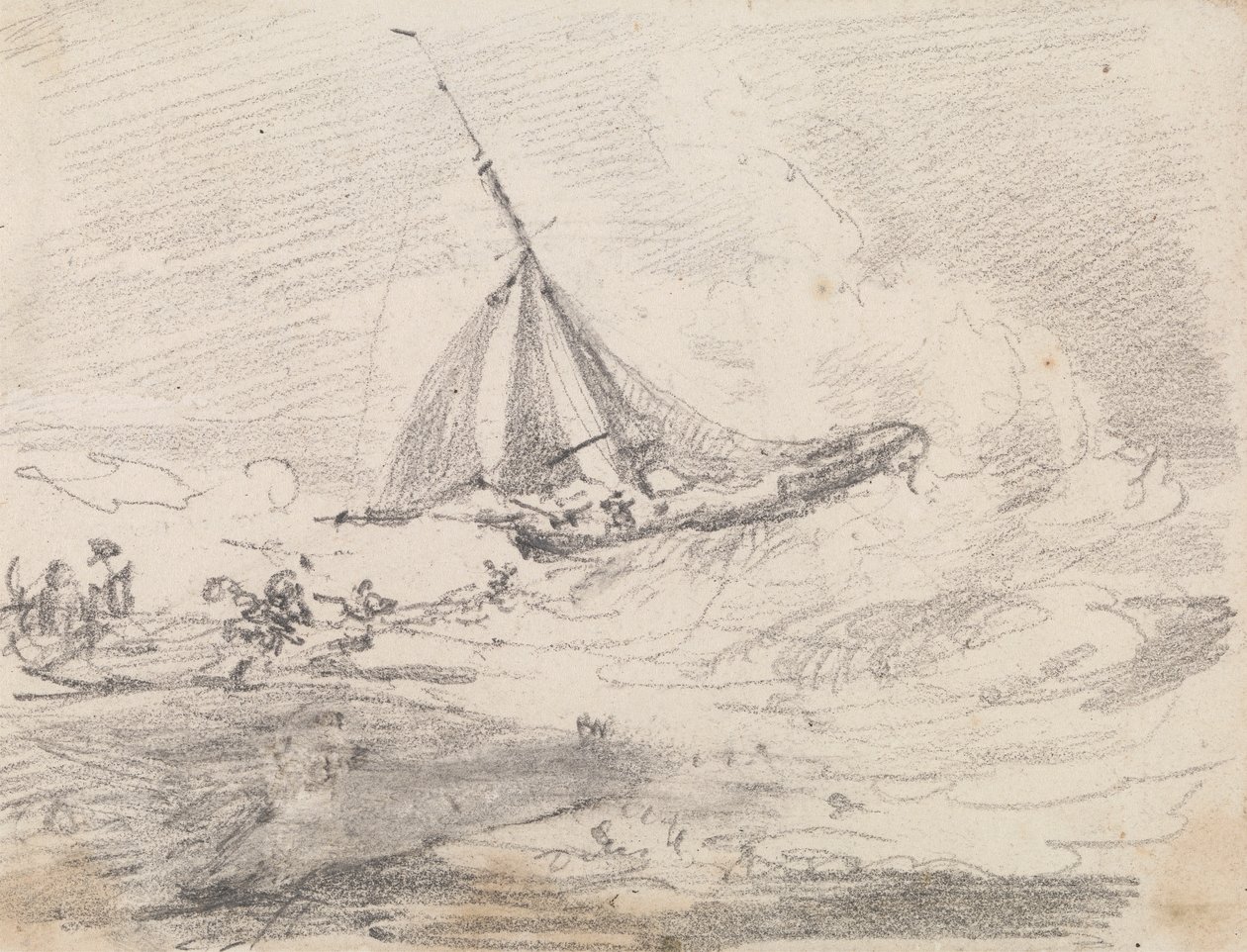 Una nave a vela in mari agitati, Hastings da Capt. Thomas Hastings