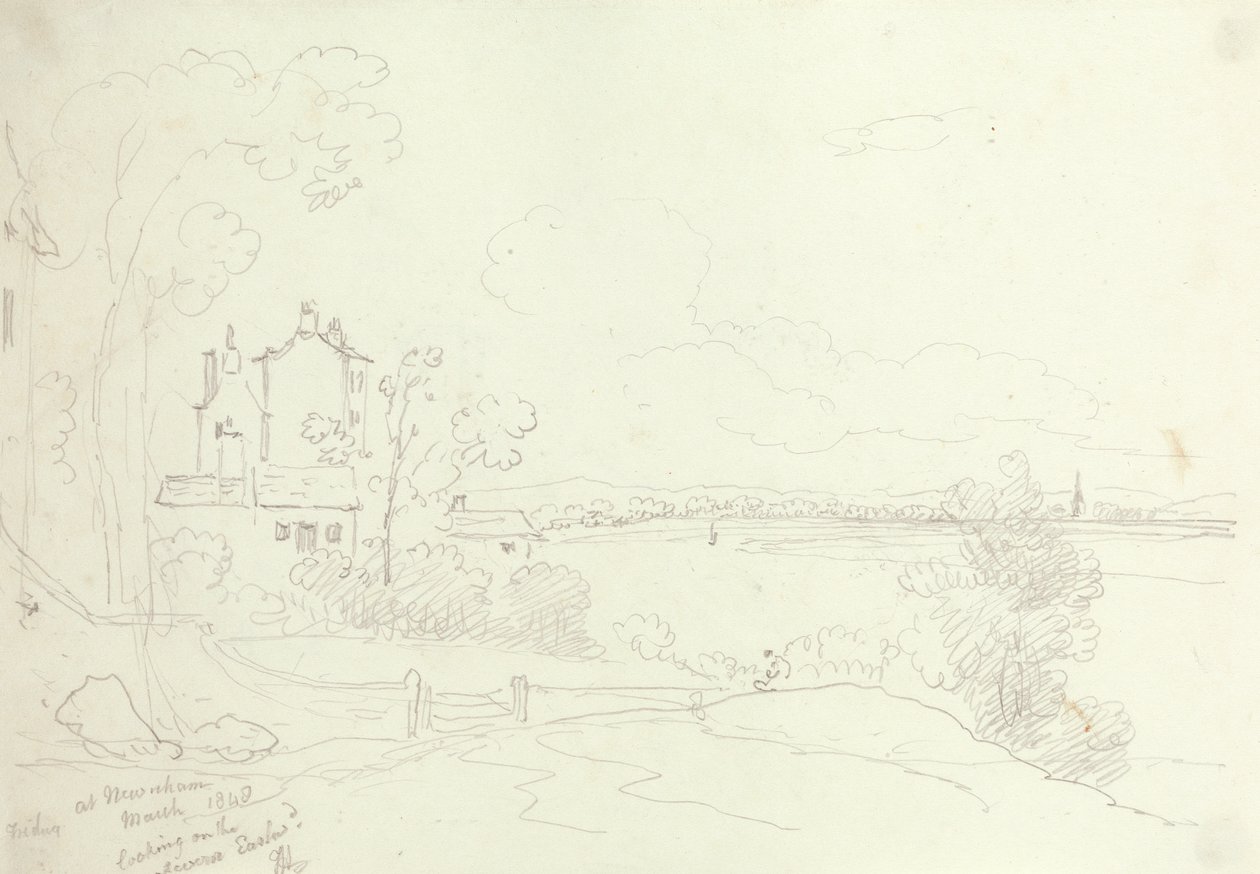 A Newnham Guardando il Severn verso Est, Marzo 1848 da Capt. Thomas Hastings