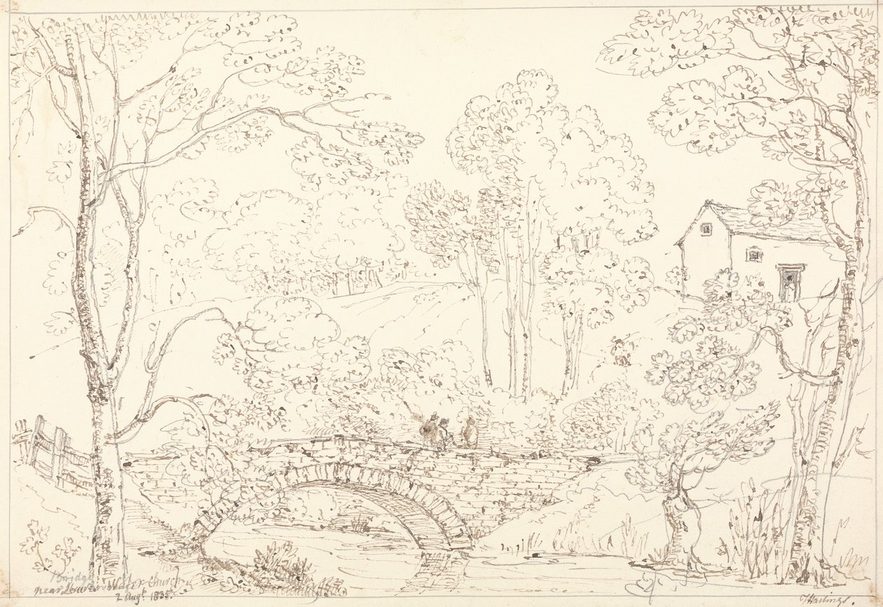 Ponte vicino alla chiesa di Loweswater, 2 agosto 1835 da Capt. Thomas Hastings