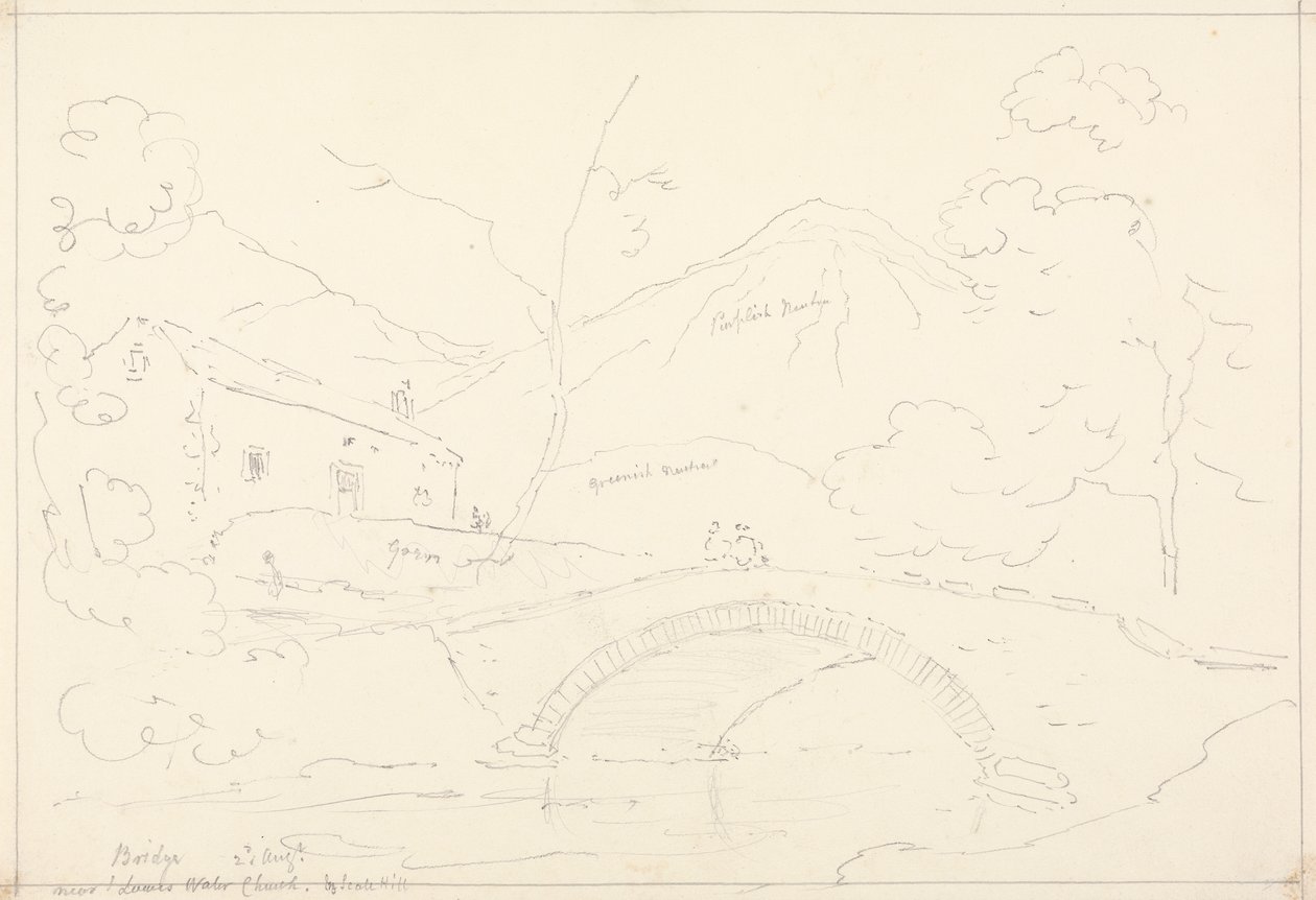 Ponte vicino alla chiesa di Loweswater a Scale Hill, 2 agosto da Capt. Thomas Hastings