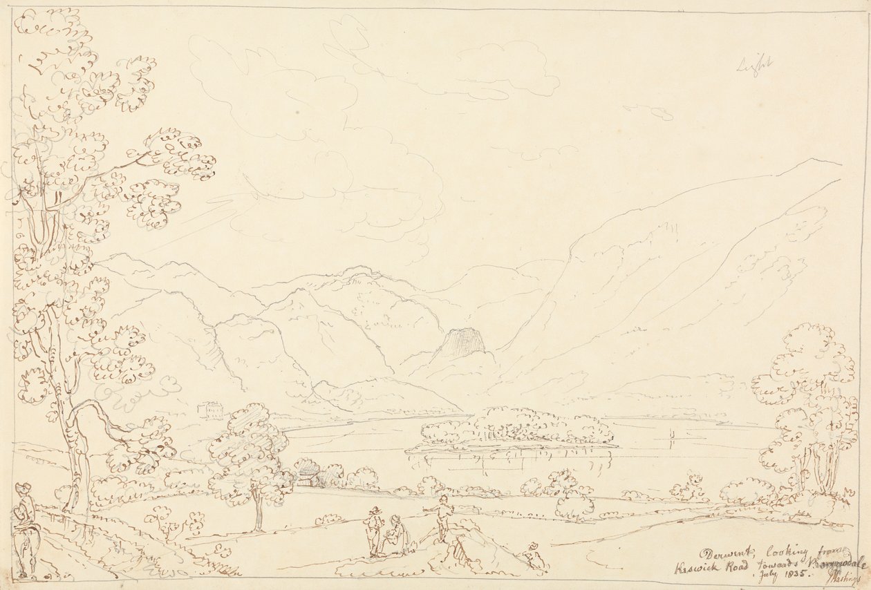 Derwent Verso Borrowdale, Luglio 1835 da Capt. Thomas Hastings