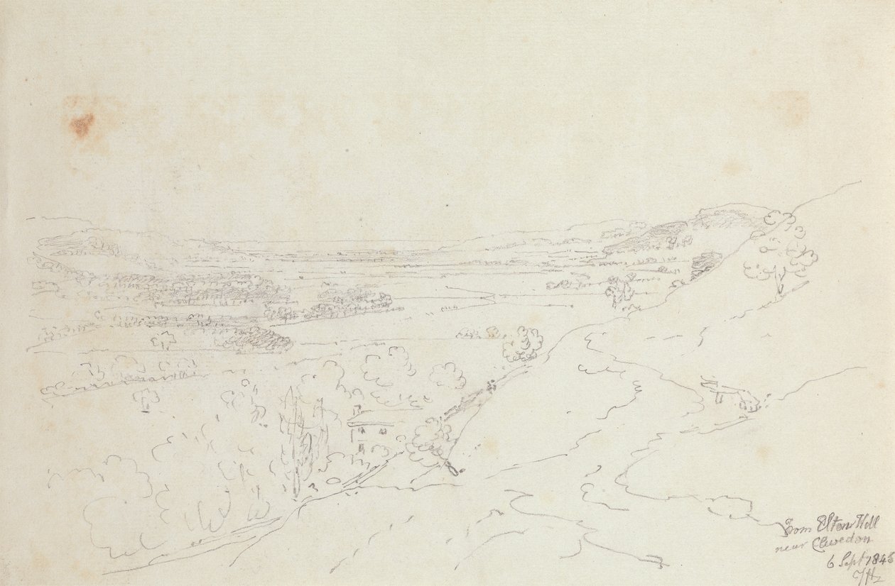 Da Elton Hill vicino a Clevedon, 6 Settembre 1845 da Capt. Thomas Hastings