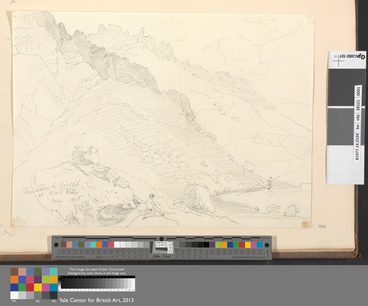 Da sotto le Screes a Wast Water, maggio 1836 da Capt. Thomas Hastings