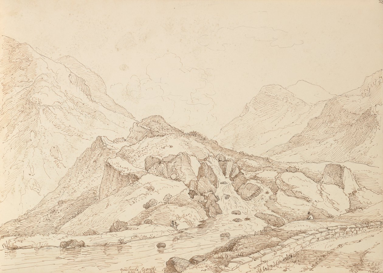 Cascata di Gowland, Gap of Dunloh, 6 settembre 1841 da Capt. Thomas Hastings