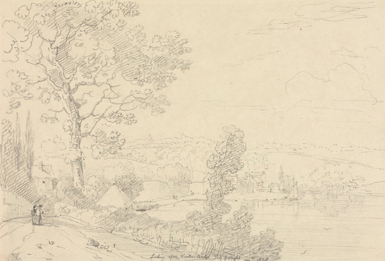 Guardando il ponte di Wootton, Isola di Wight, agosto 1828 da Capt. Thomas Hastings