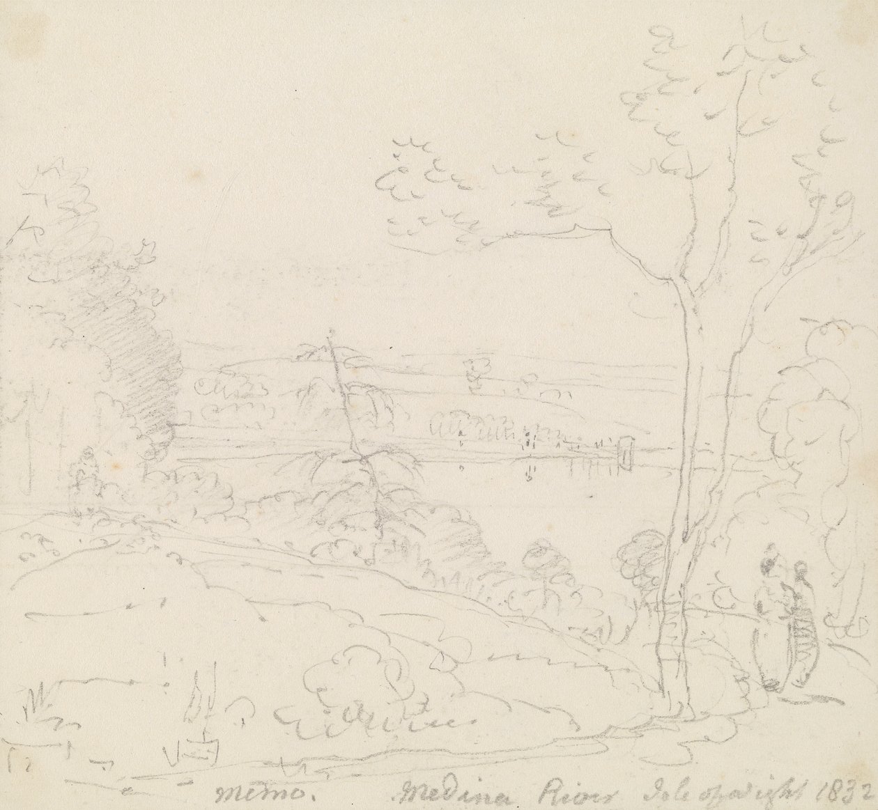Memo del Fiume Medina, Isola di Wight da Capt. Thomas Hastings