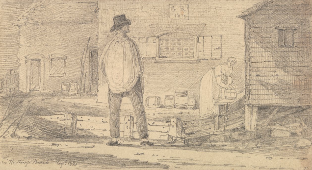 Sulla spiaggia di Hastings, agosto 1821 da Capt. Thomas Hastings