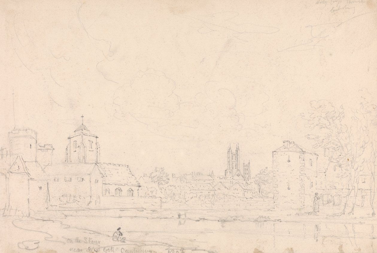Sul Stour vicino a West Gate, Canterbury da Capt. Thomas Hastings