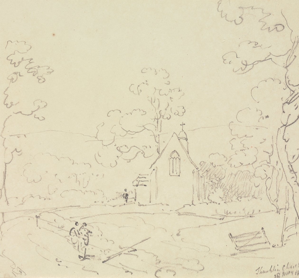 Chiesa di Shanklin, Isola di Wight, 28 maggio 1829 da Capt. Thomas Hastings