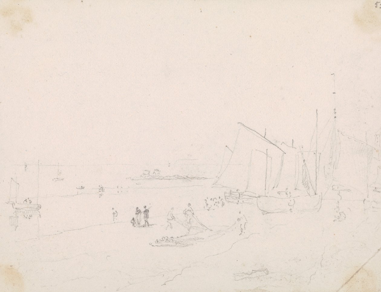 Schizzo di una scena di spiaggia, Hastings da Capt. Thomas Hastings