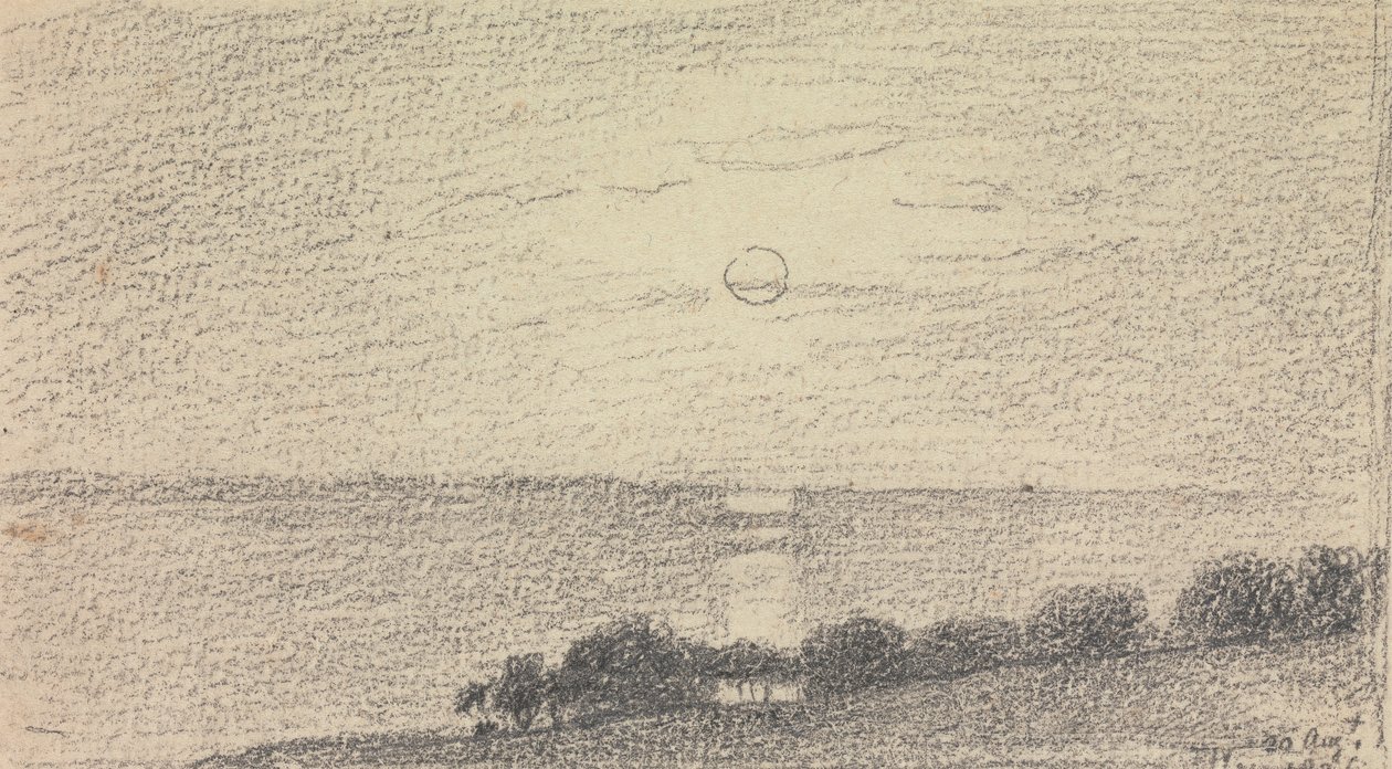 Schizzo di un Sole Basso sul Mare, 20 Agosto 1826 da Capt. Thomas Hastings