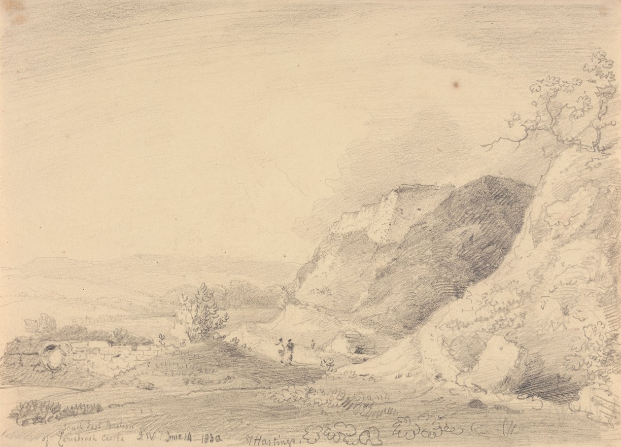 Bastione Sud-Est del Castello di Carisbrooke, 14 Giugno 1830 da Capt. Thomas Hastings