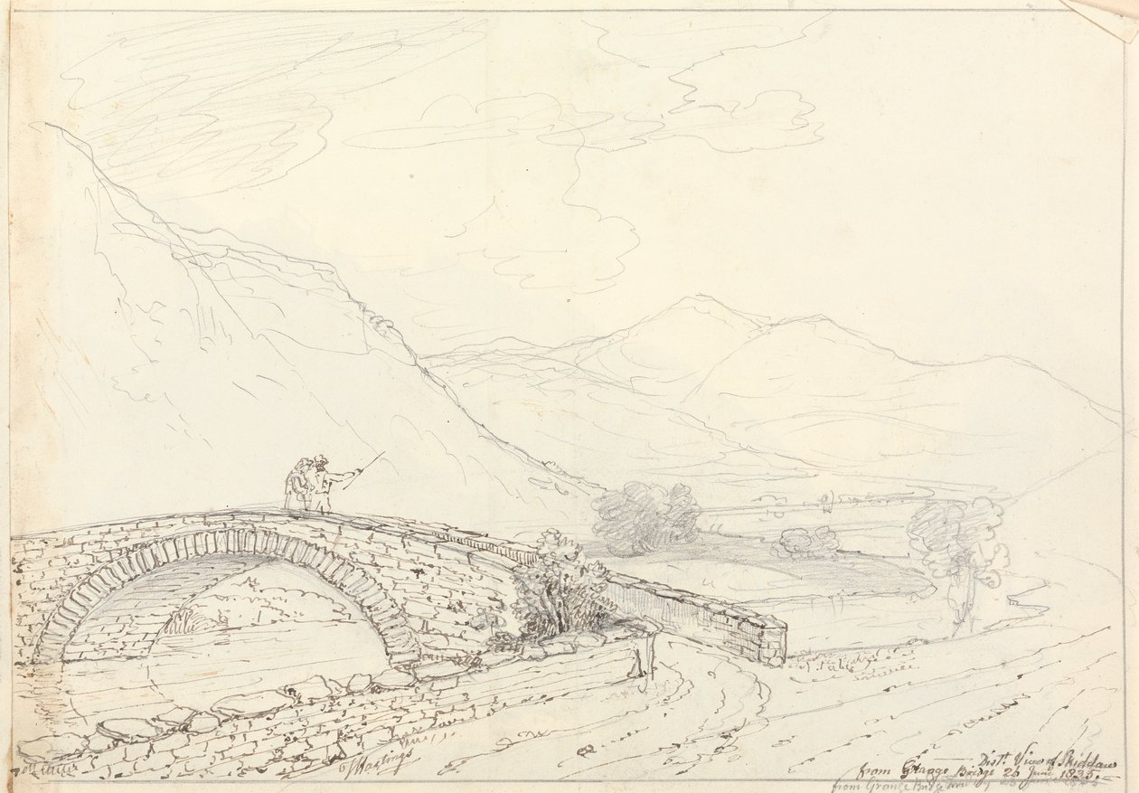 La pietra di Bowder, Jaws of Borrowdale, sabato 27 giugno 1835 da Capt. Thomas Hastings