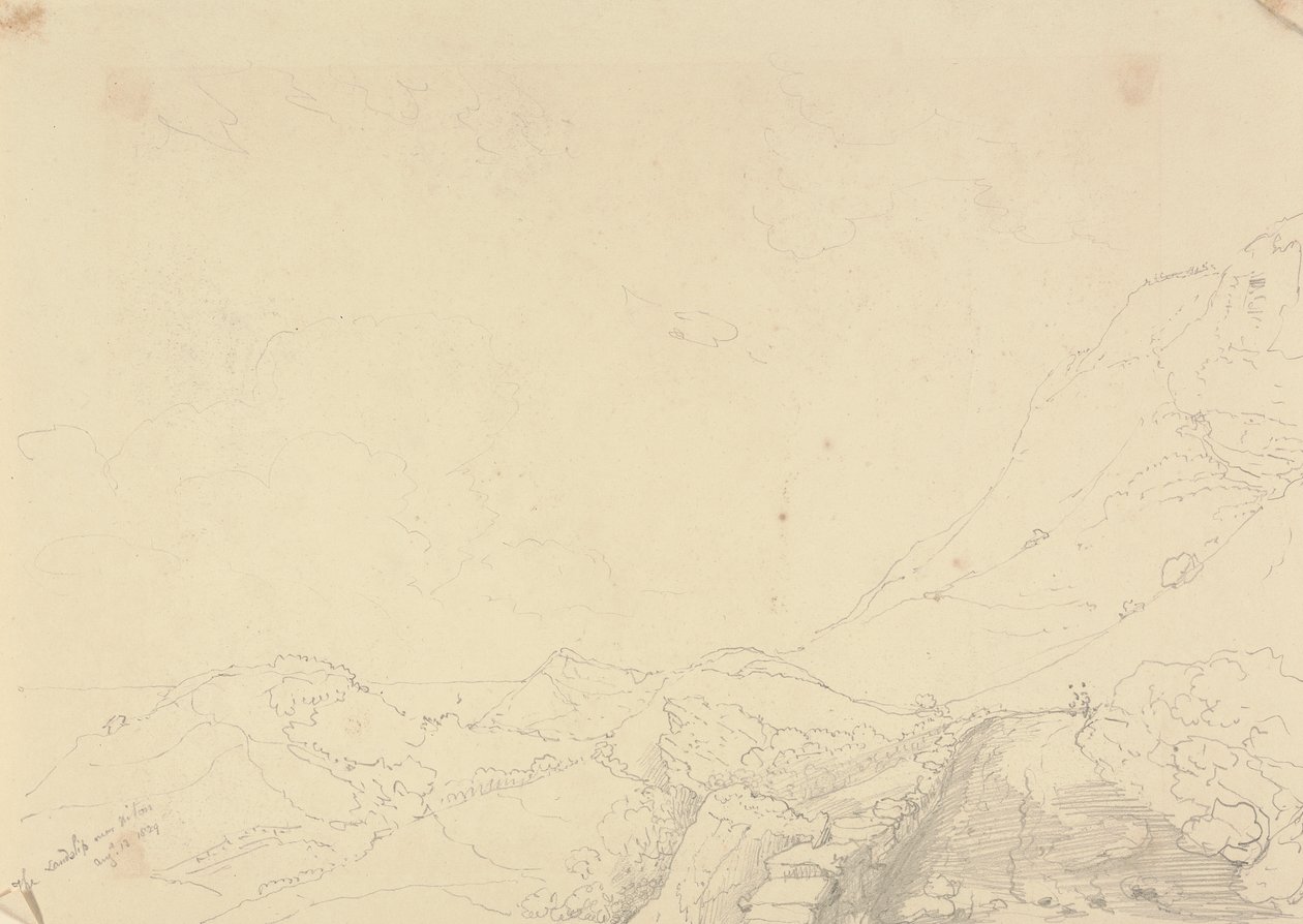 La Frana su Niton, 13 Agosto 1829 da Capt. Thomas Hastings