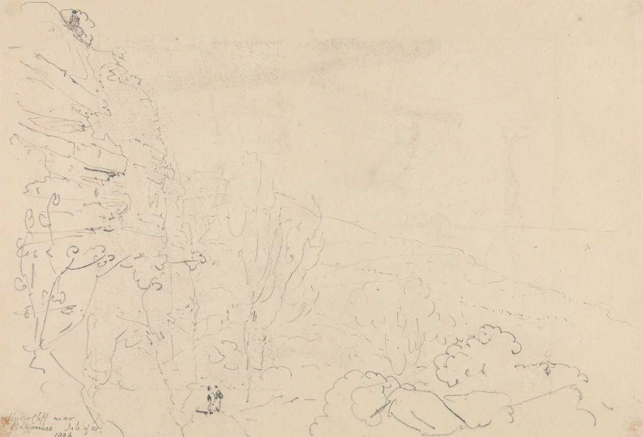 Scogliera vicino a Saint Lawrence, Isola di Wight da Capt. Thomas Hastings