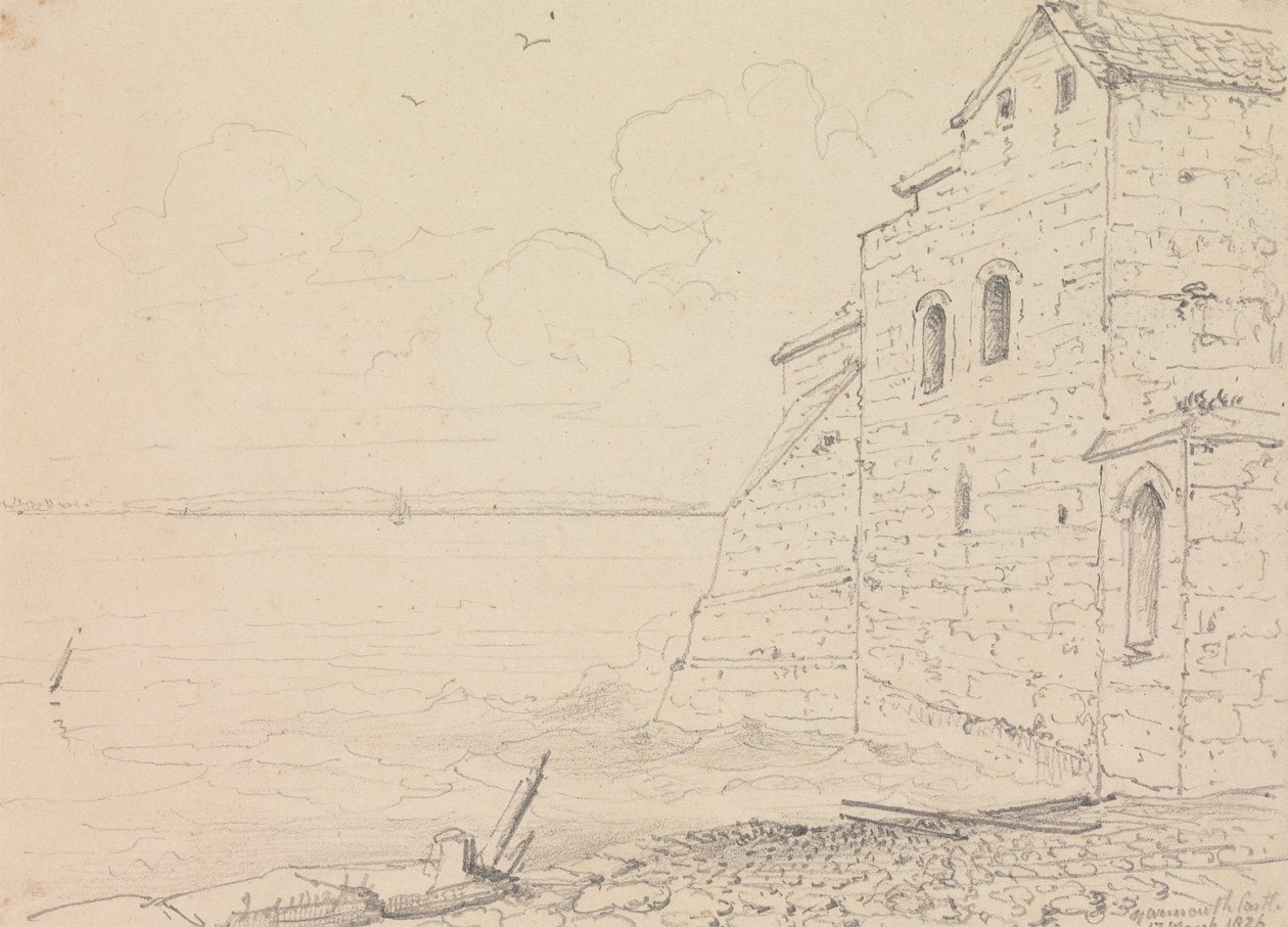 Castello di Yarmouth, 17 Marzo 1826 da Capt. Thomas Hastings