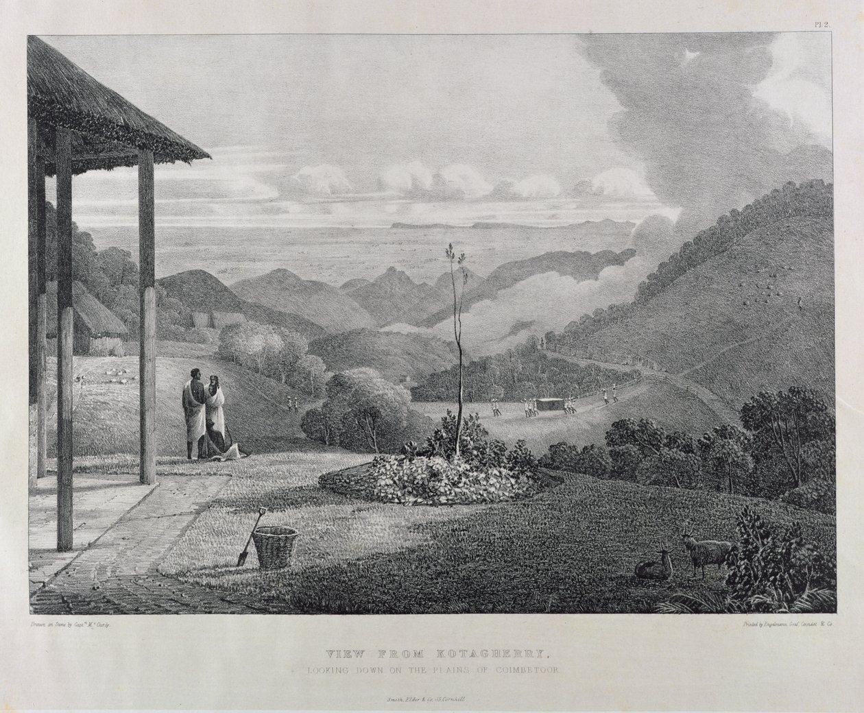Vista da Kotagherry guardando giù le pianure di Coimbetoor, tavola 2 da 