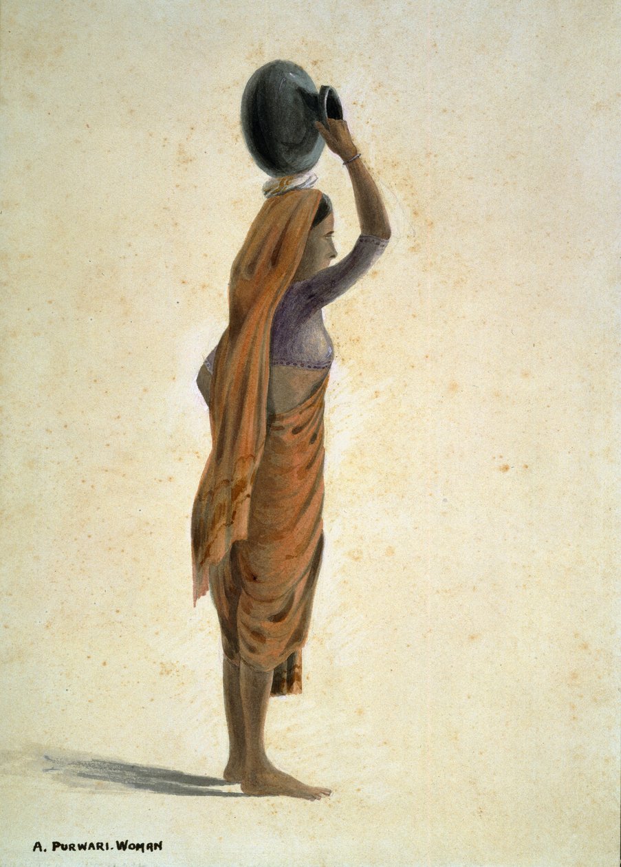 Una donna Purwari, India da Captain Cornelius Francis James