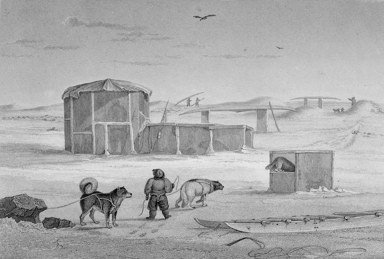 Casa degli Esquimesi, costruita di ghiaccio, Igloolik, 1822, dal 