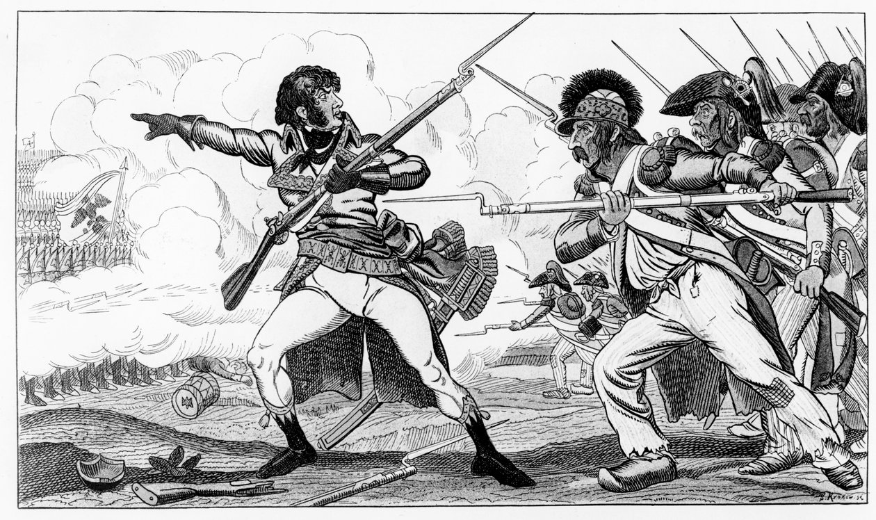 I Volontari in Zoccoli alla Battaglia di Valmy, 20 settembre 1792, illustrazione da 
