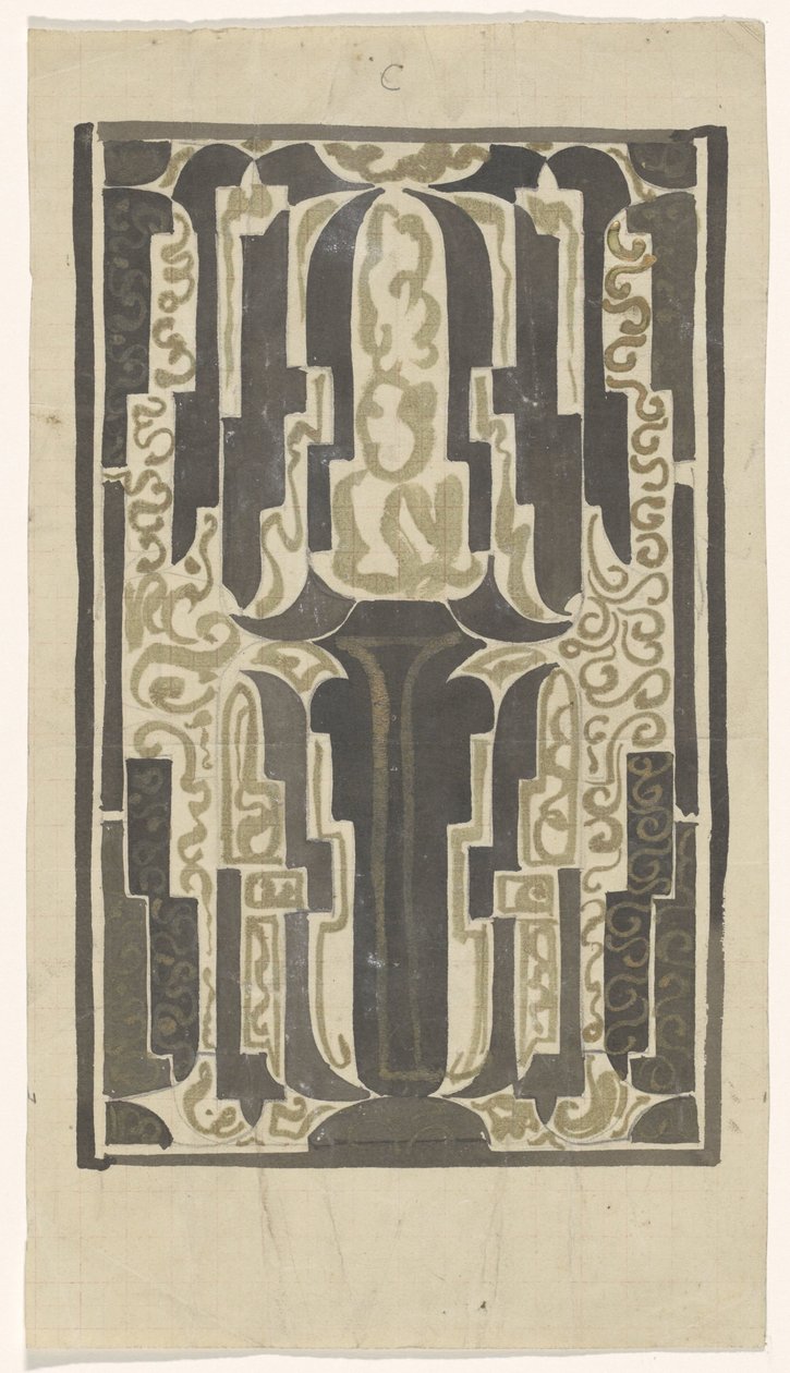 Progetto decorativo da Carel Adolph Lion Cachet
