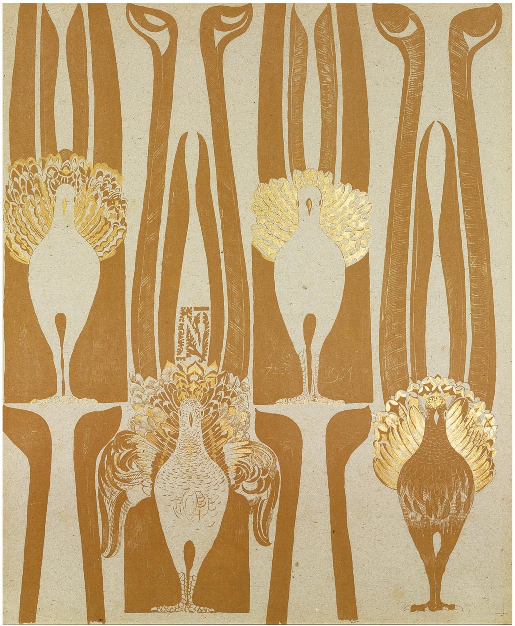 Design di carta da parati da Carel Adolph Lion Cachet