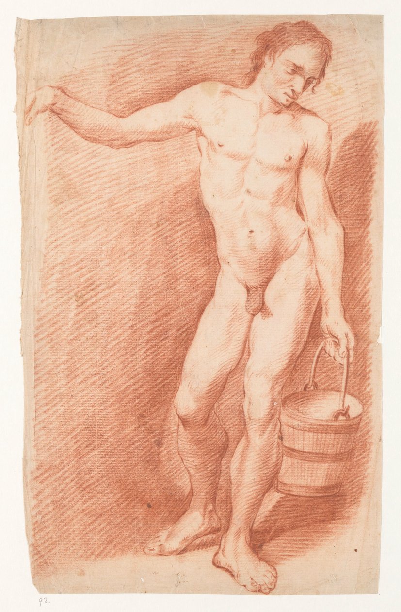 Uomo nudo con secchio da Carel Brandes