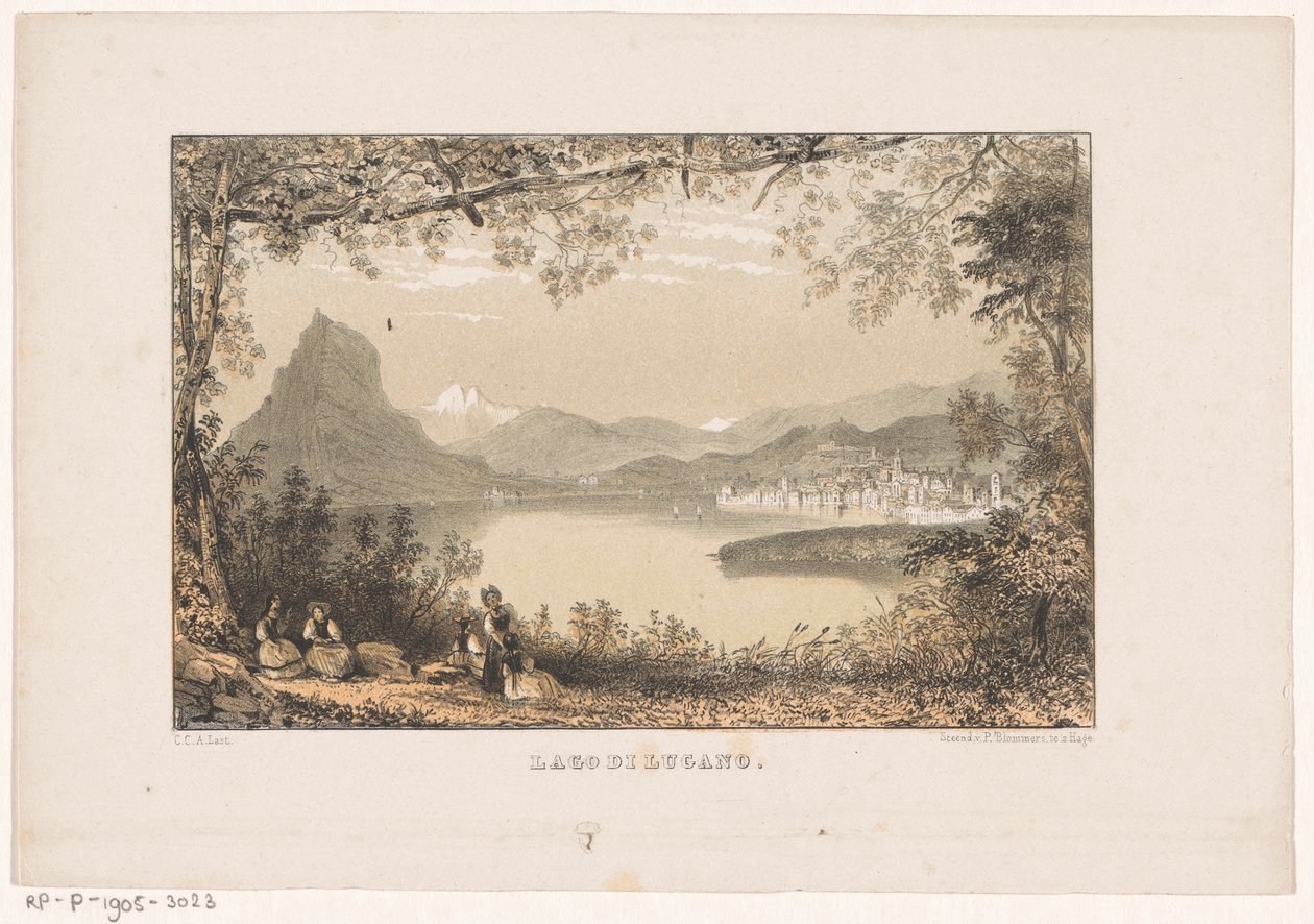 Veduta del Lago di Lugano da Carel Christiaan Antony Last