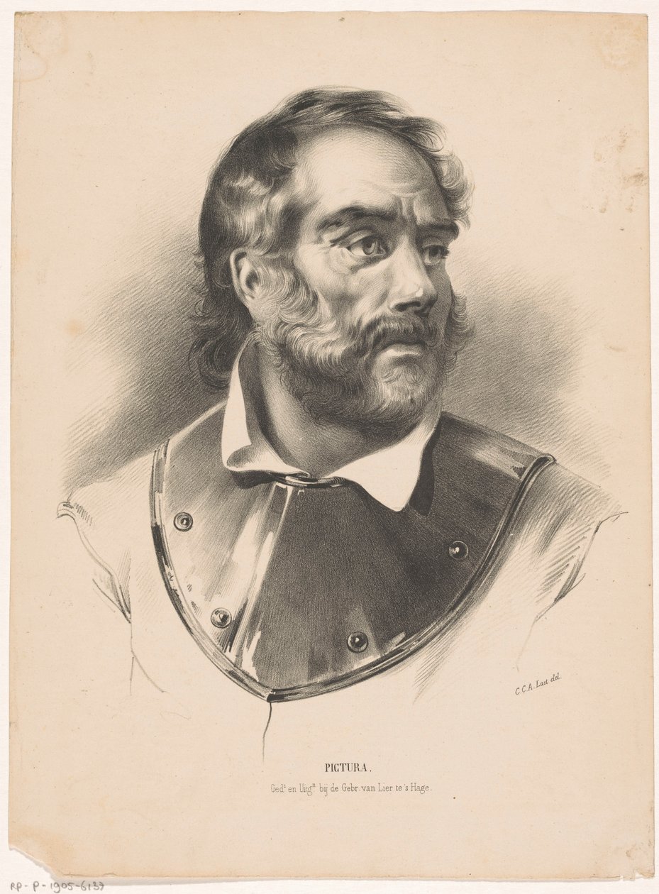 Uomo con un collare di ferro da Carel Christiaan Antony Last