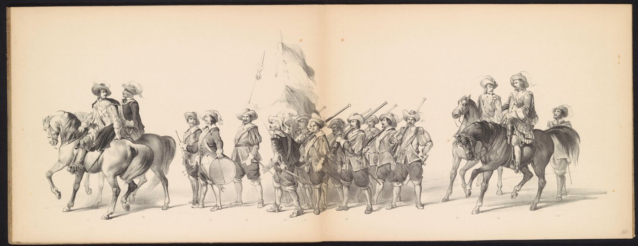 Mascherata degli studenti di Leida, 1850 (tavola 10) da Carel Christiaan Antony Last