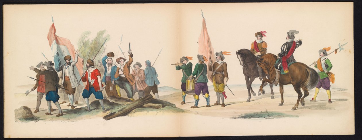 Mascherata degli studenti di Leida, 1850 (tavola 12) da Carel Christiaan Antony Last